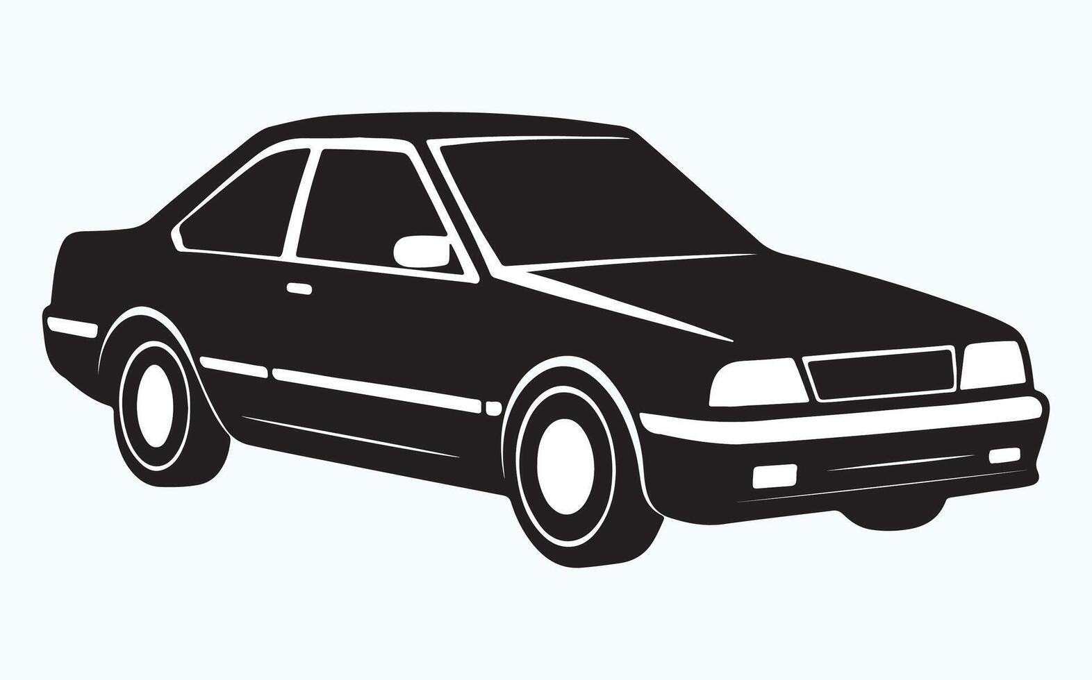 Sleek Car Silhouette Design image vector