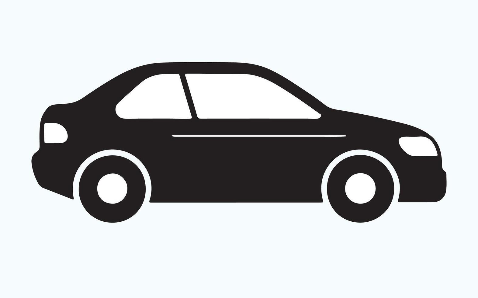 Luxury Car Silhouette Sketch vector