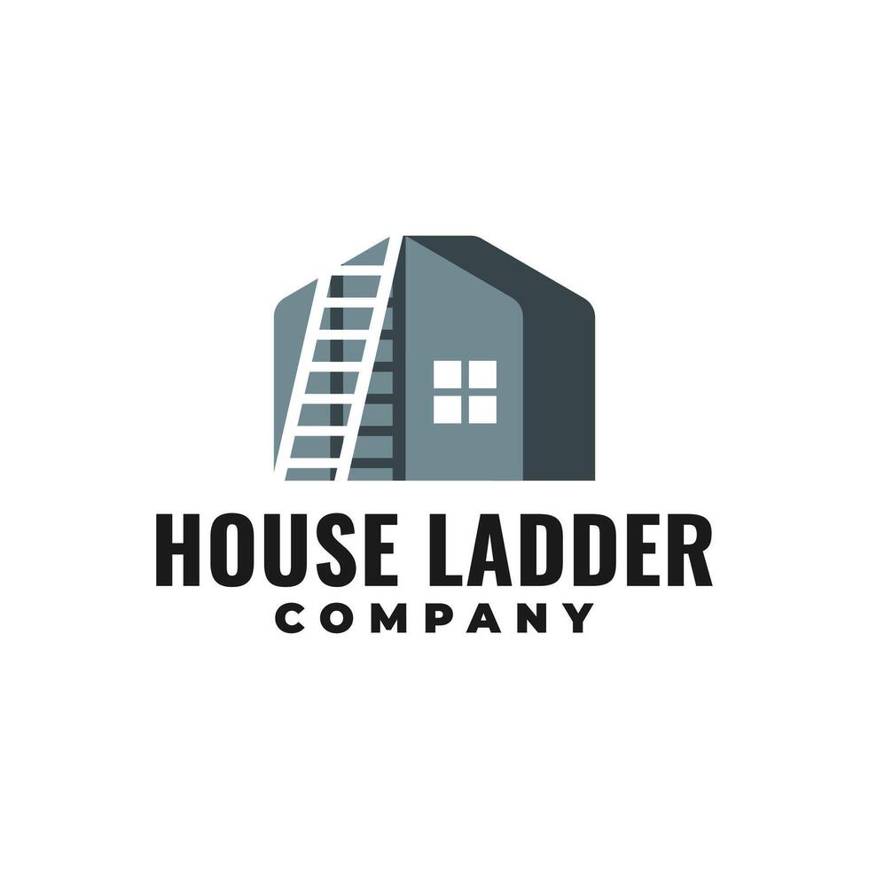 illustration of a house with a ladder. good for construction or any business related to house. vector