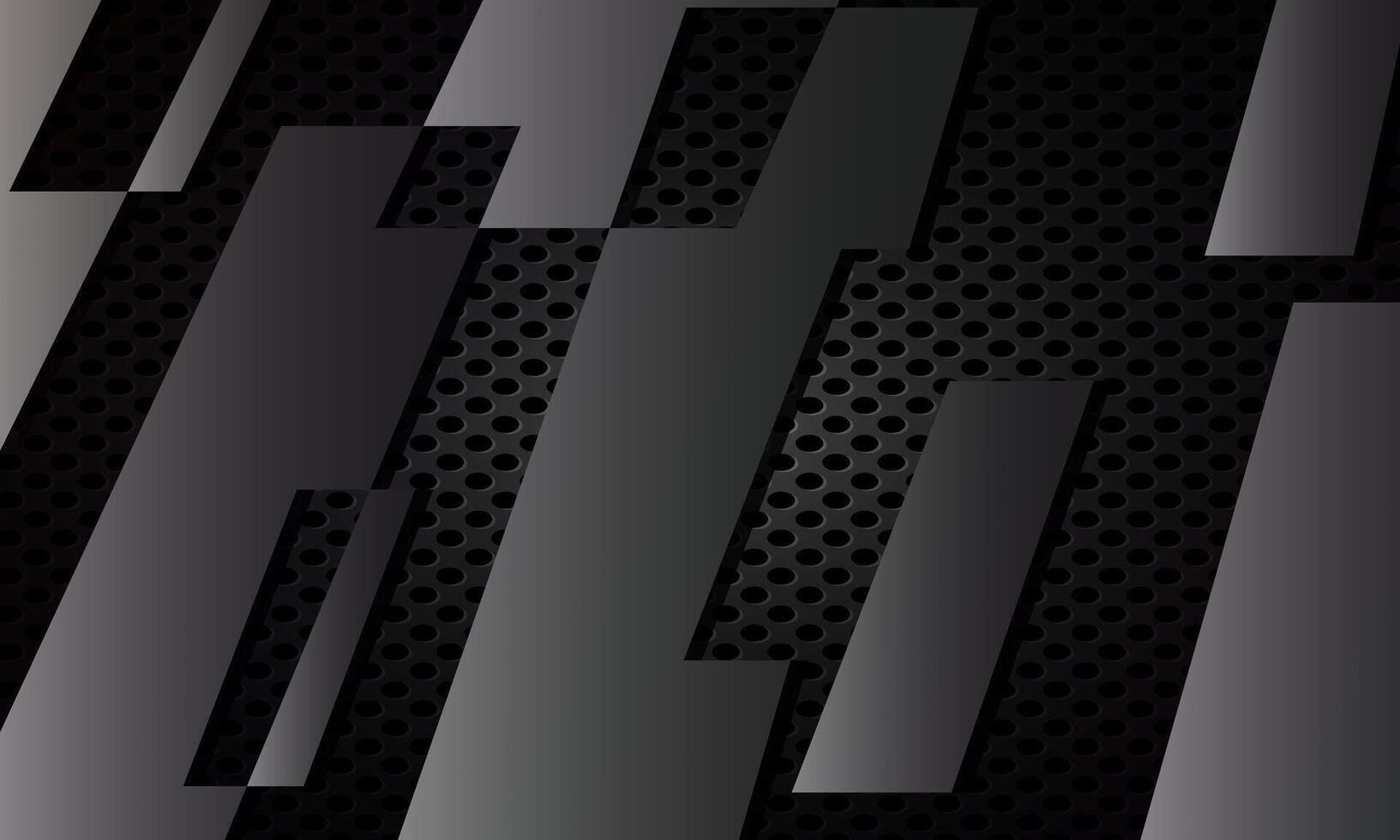 Abstract dark background with metallic elements. stainless blank space. vector