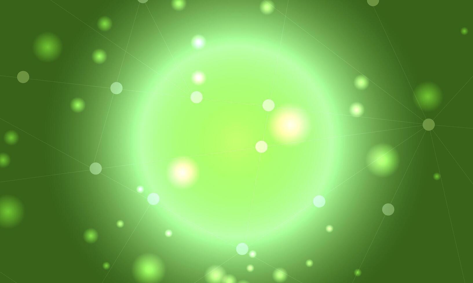 Space background with green light. bright shine. vector