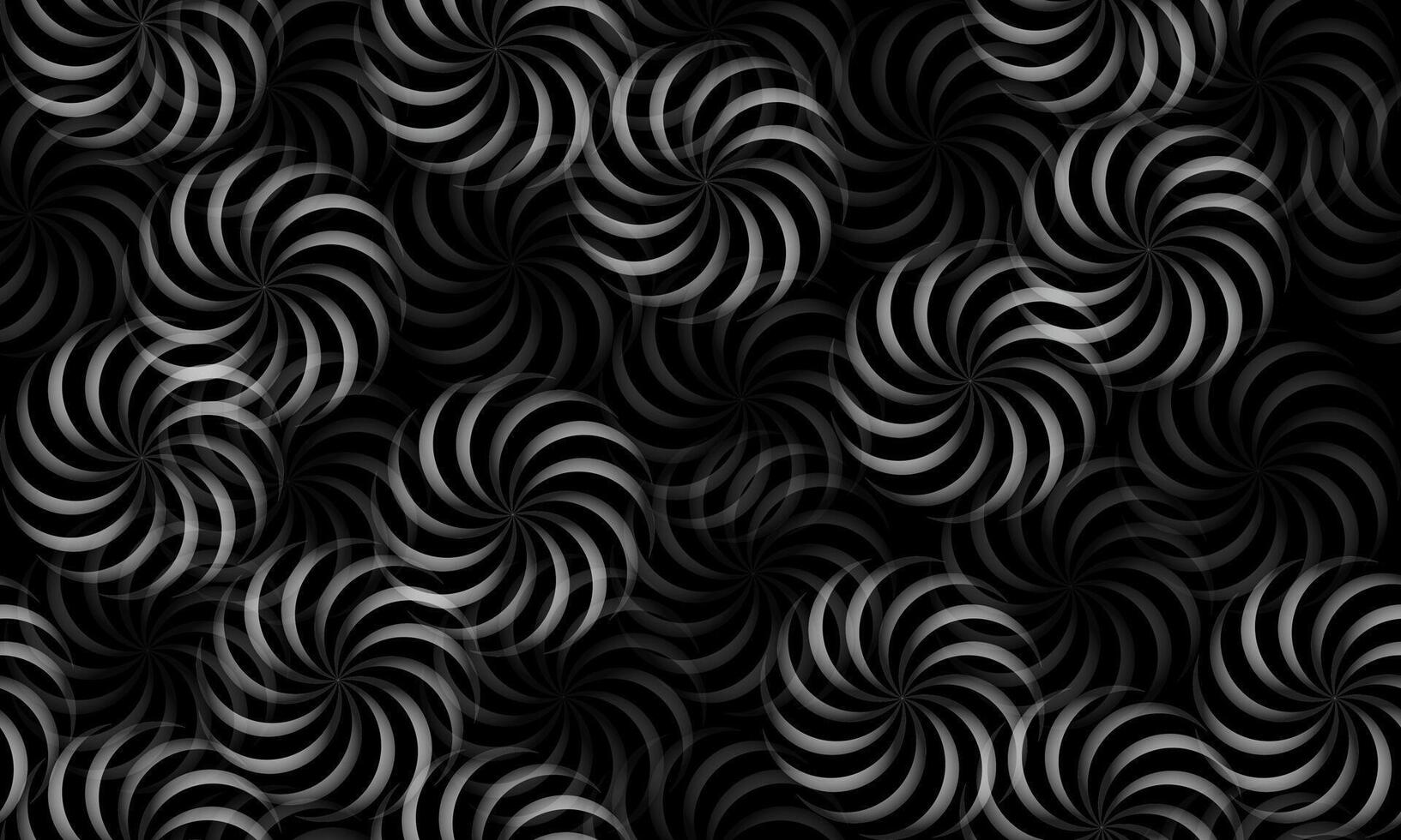 Abstract seamless pattern with gray circle elements on dark background. vector