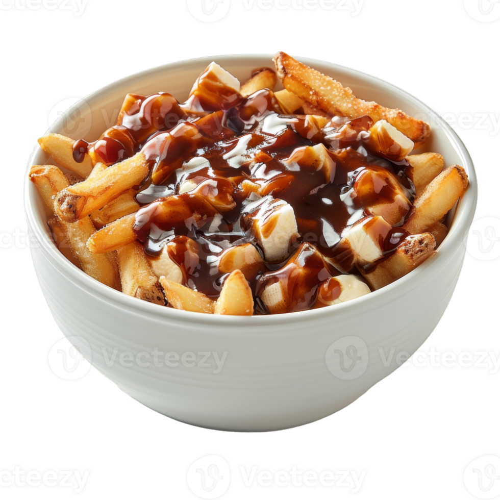 Poutine on transparent background. png
