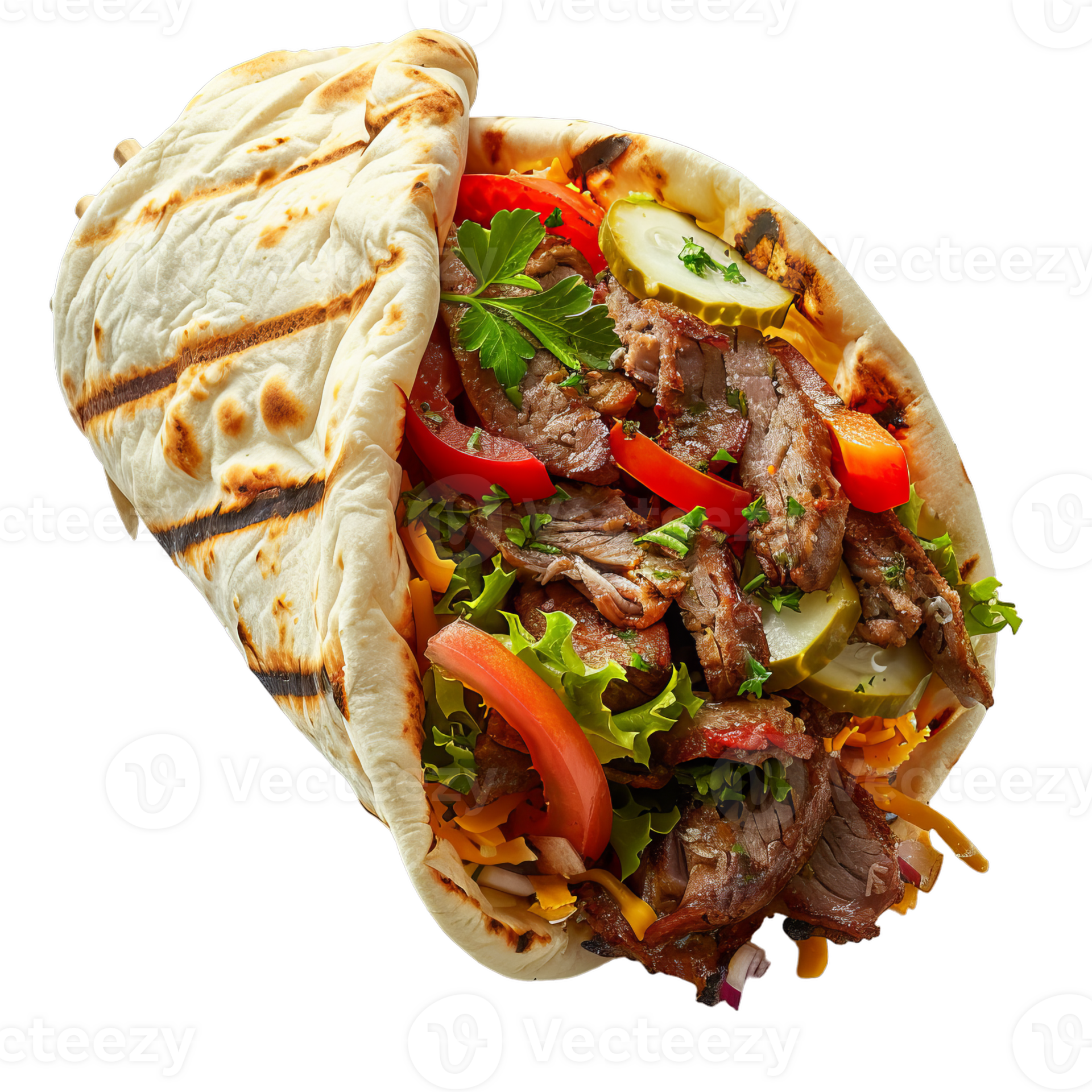 Gyros, kebab on transparent background. 51157063 PNG