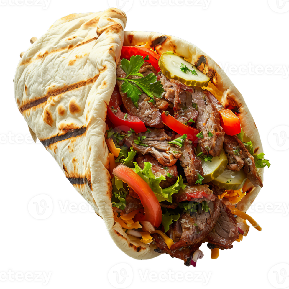 Gyros, kebab on transparent background. png