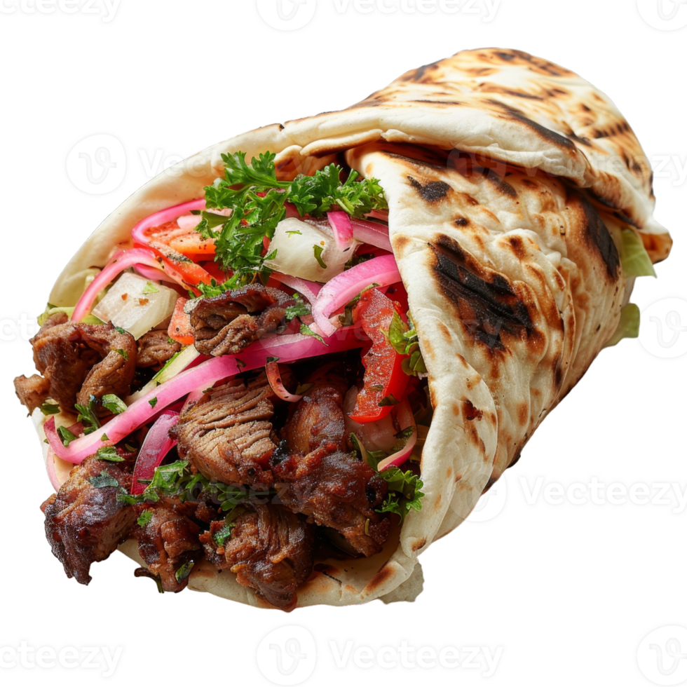 Gyros, kebab on transparent background. png