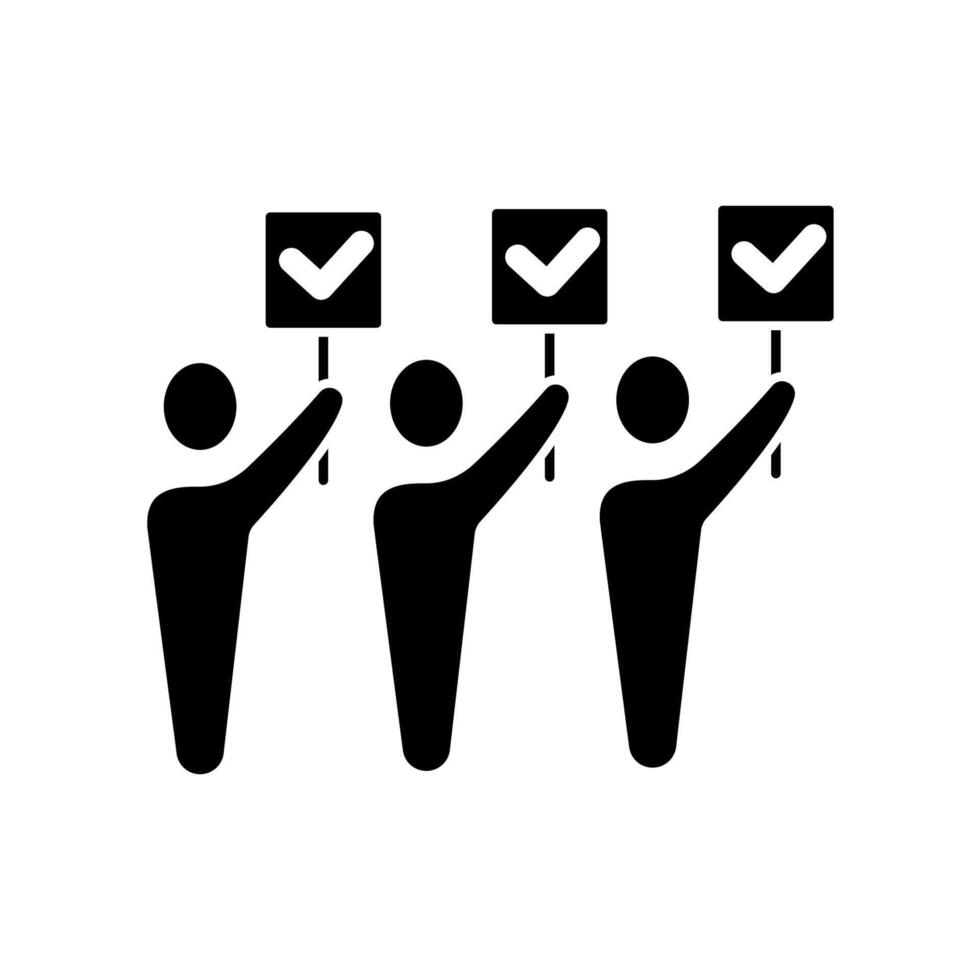 collective action concept line icon. Simple element illustration.collective action concept outline symbol design. vector