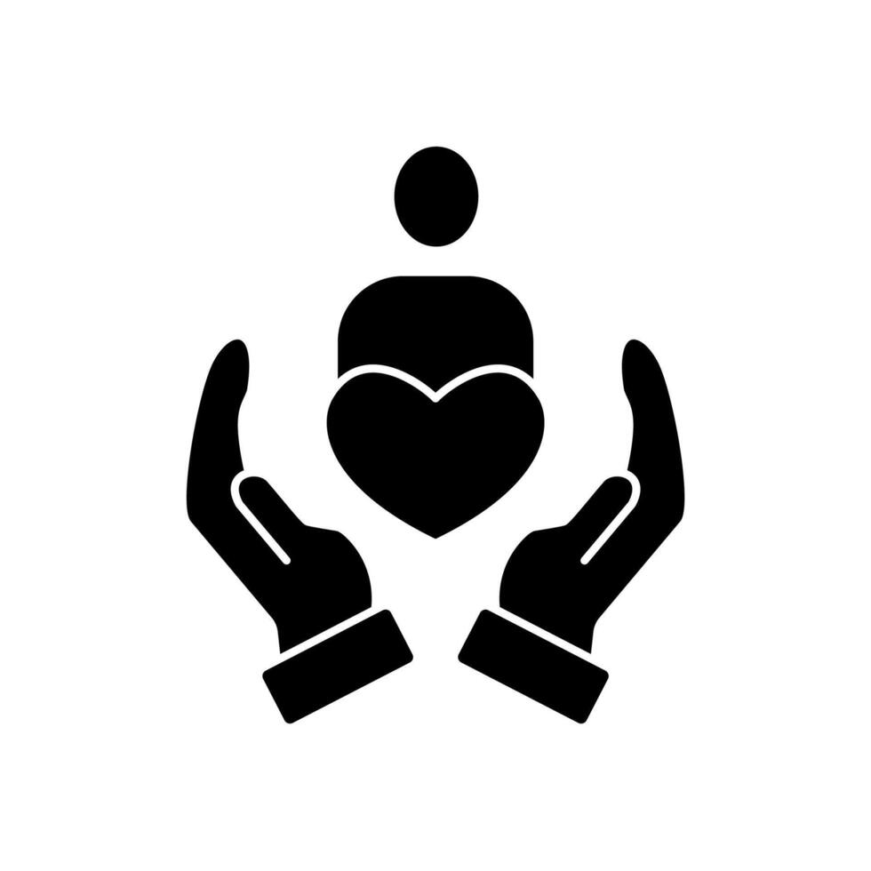caring concept line icon. Simple element illustration.caring concept outline symbol design. vector