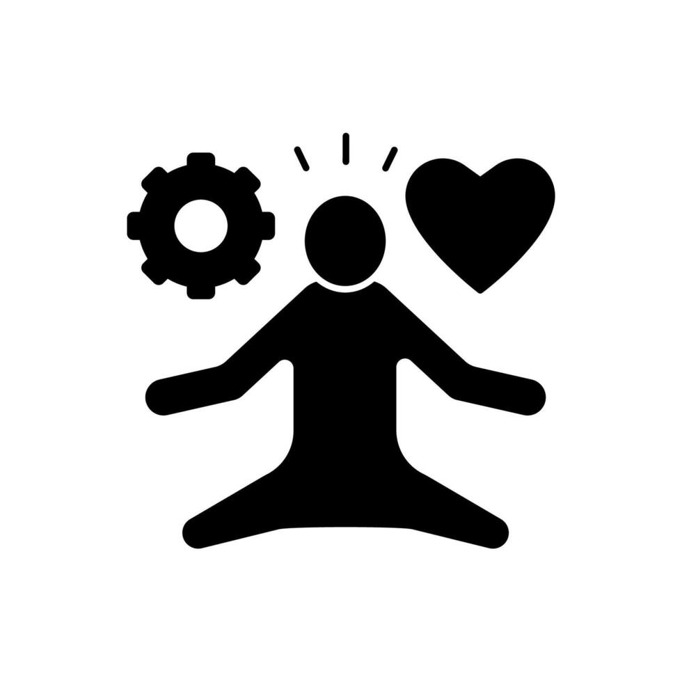 stress management concept line icon. Simple element illustration. stress management concept outline symbol design. vector