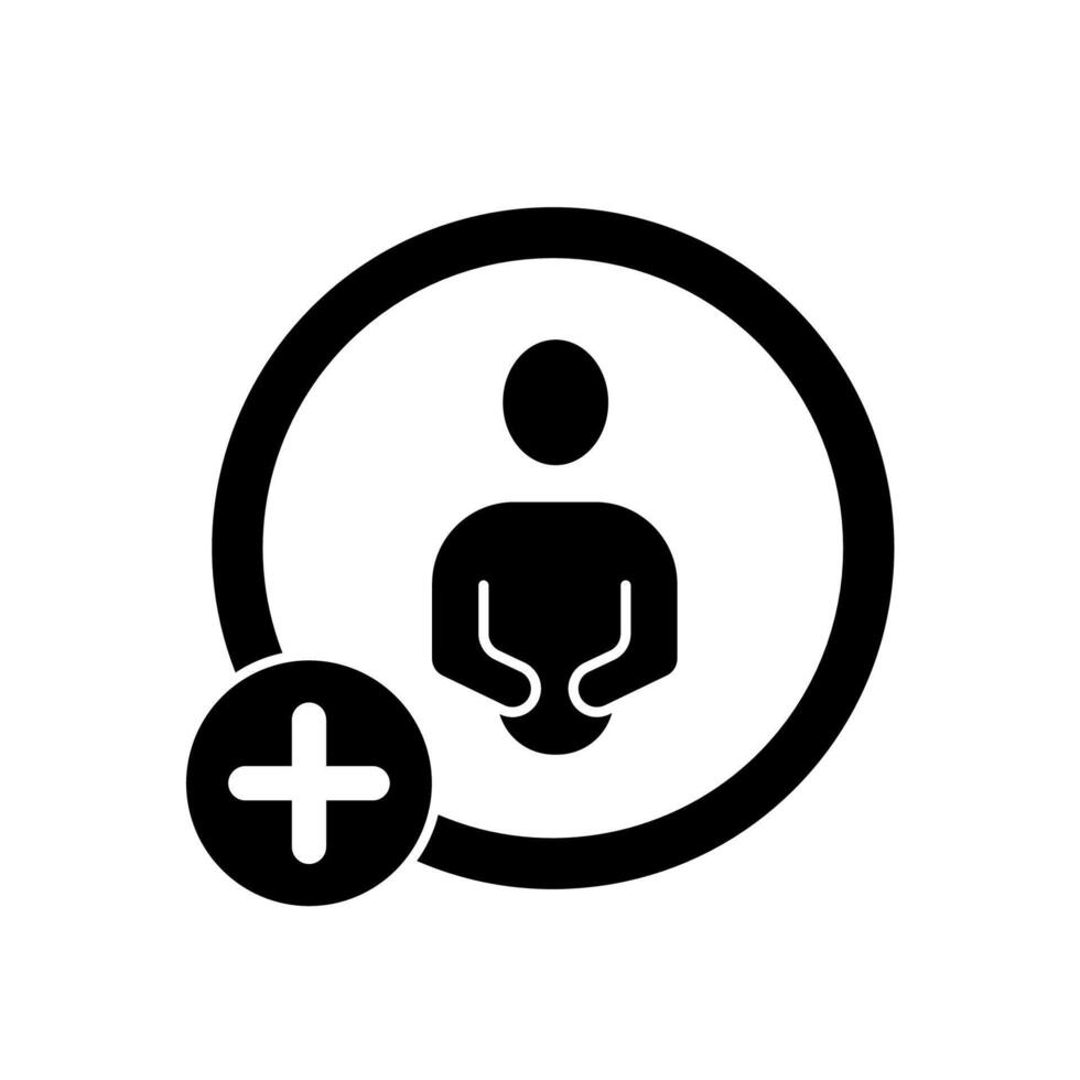 add friend concept line icon. Simple element illustration. add friend concept outline symbol design. vector