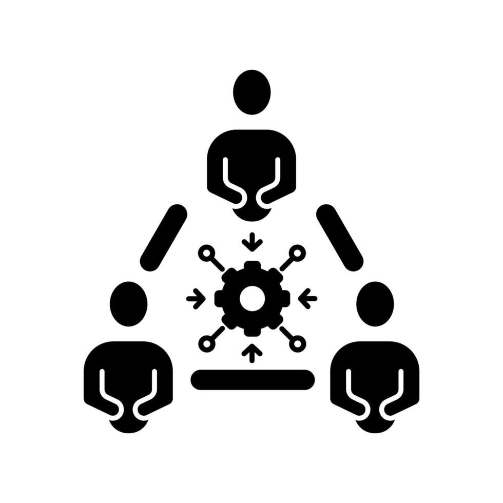 collaboration concept line icon. Simple element illustration. collaboration concept outline symbol design. vector