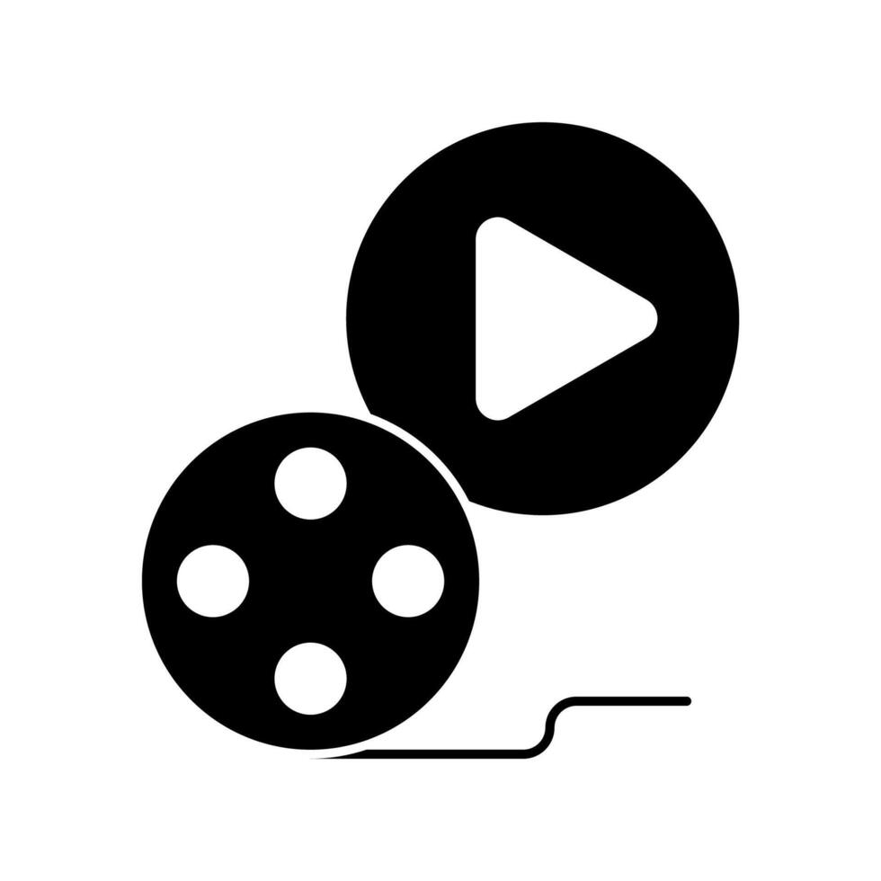 film concept line icon. Simple element illustration. film concept outline symbol design. vector