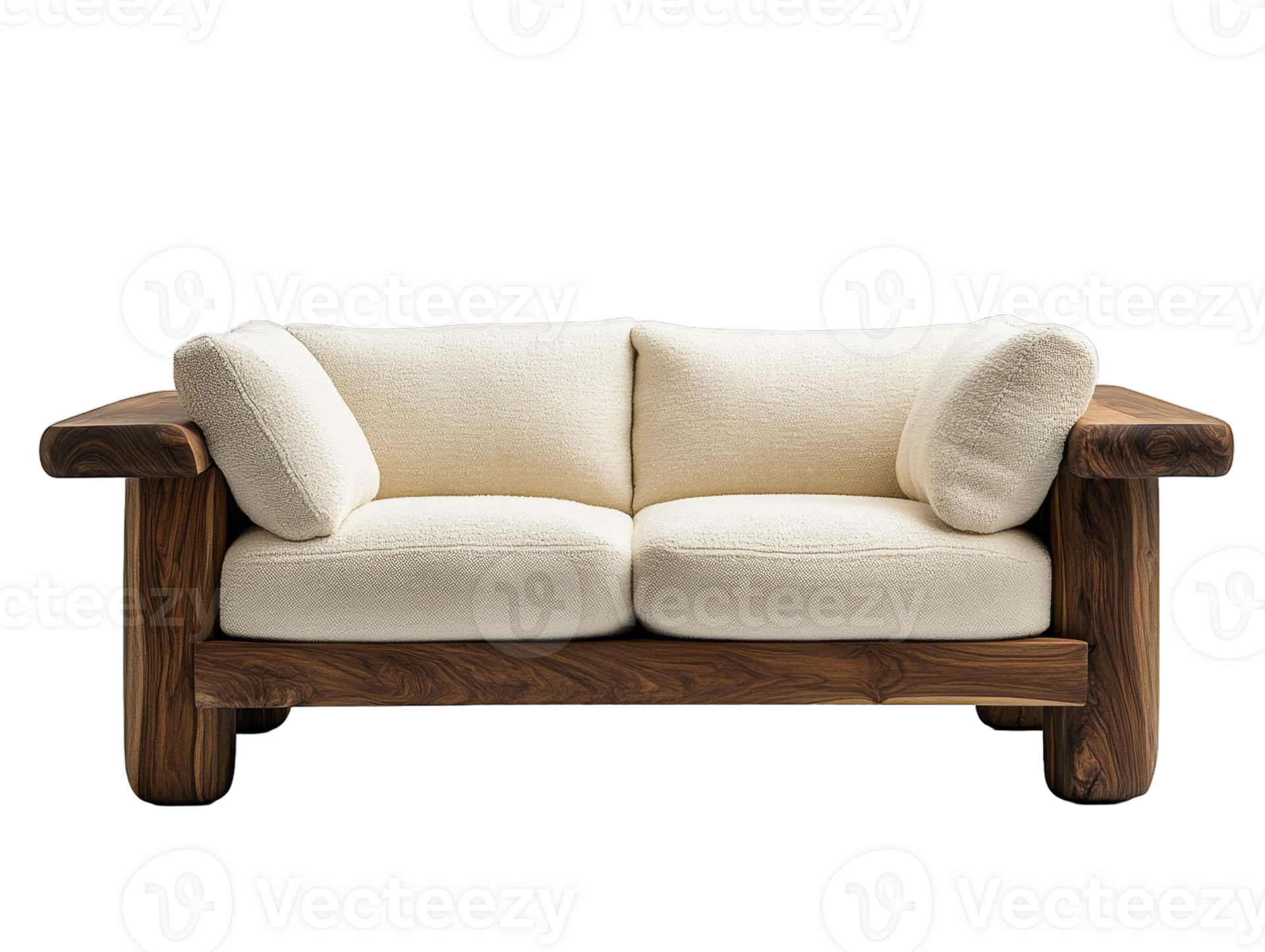 Lawson wood sofa, transparent background 51157387 PNG