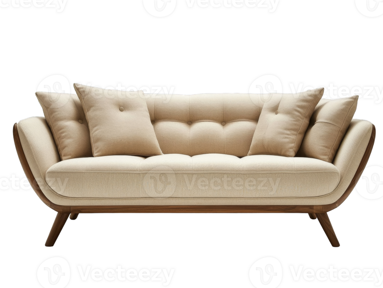 Modern Scandinavian Sofa, transparent background png