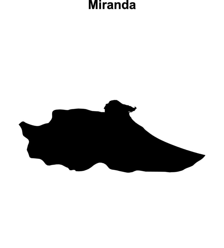 Miranda state blank outline map vector