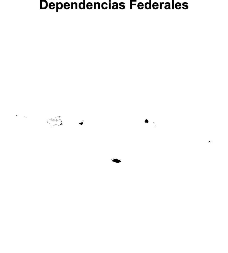 Dependencias Federales state blank outline map vector