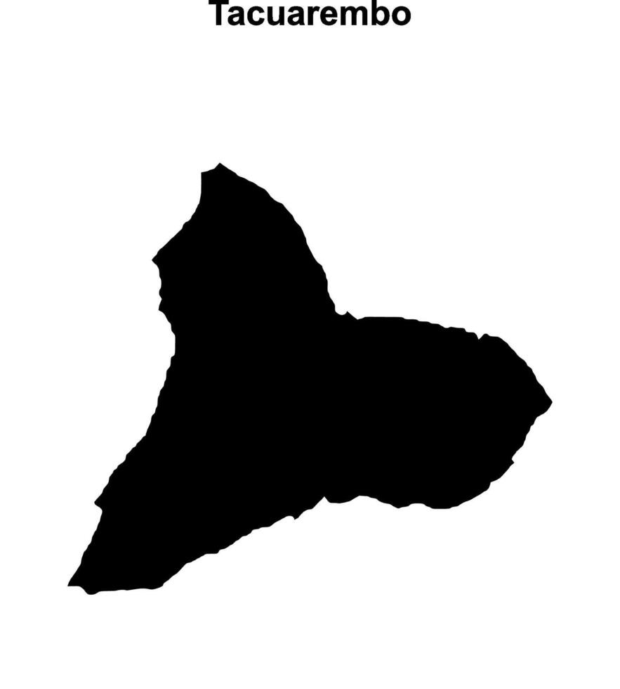 Tacuarembo department blank outline map vector