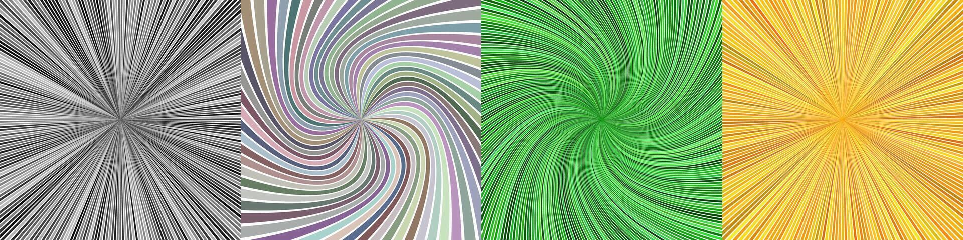 Abstract geometric ray burst background set vector
