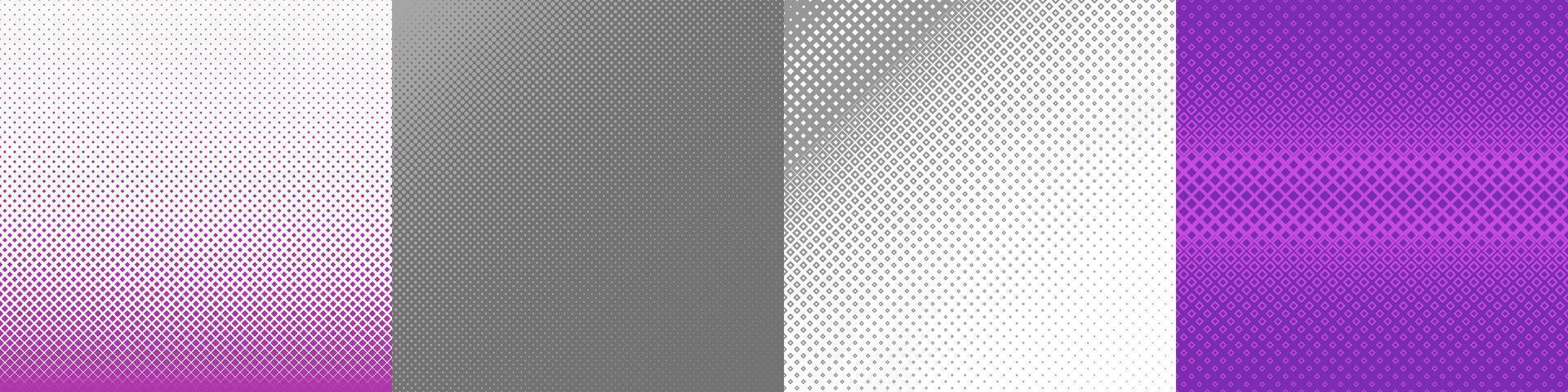 Abstract halftone pattern collection vector