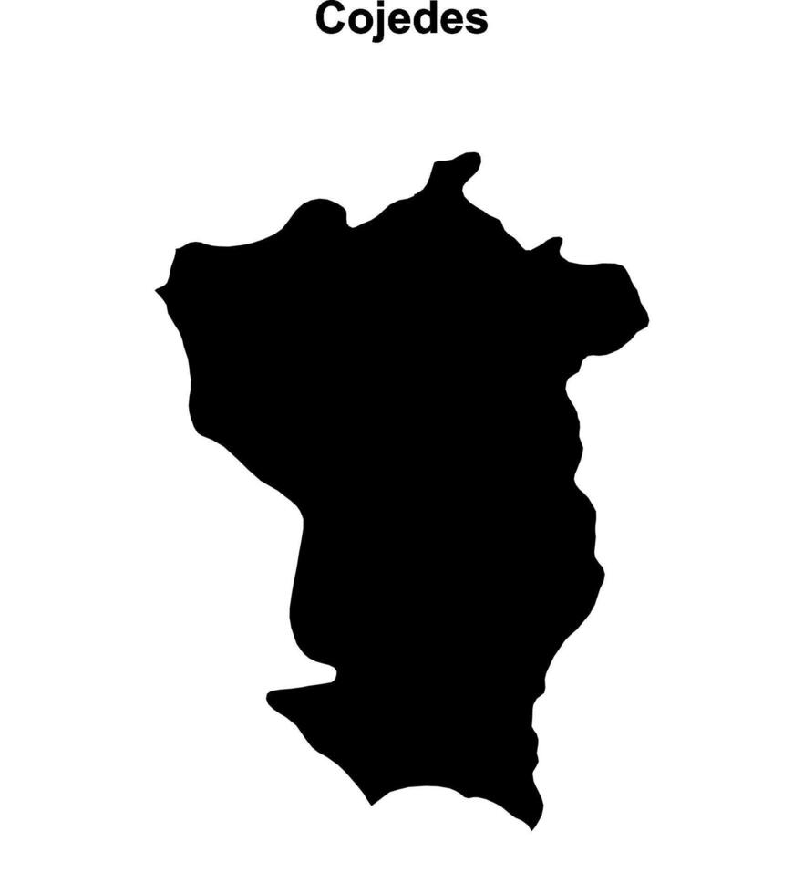 Cojedes state blank outline map vector