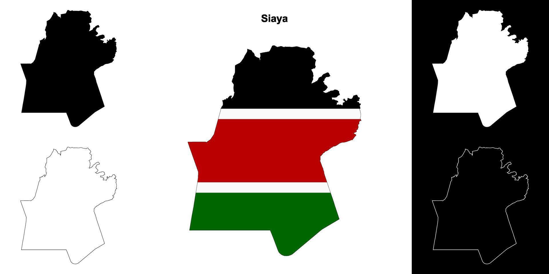 Siaya county outline map set vector