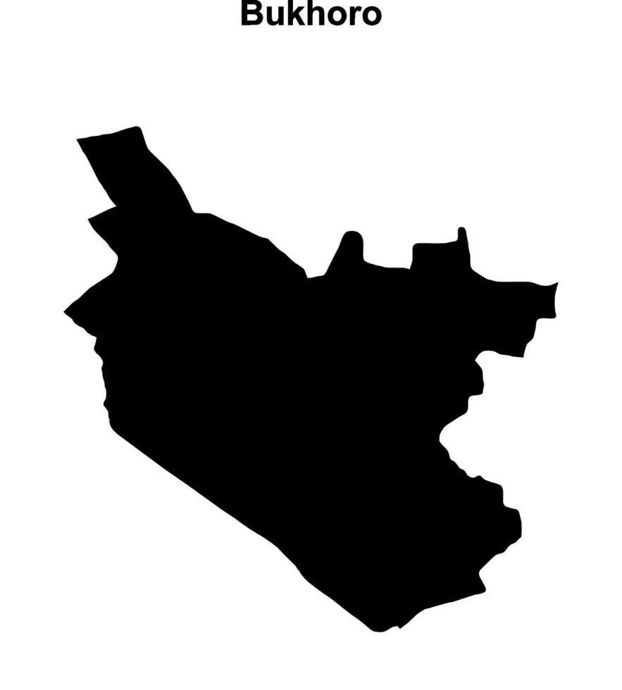 Bukhoro region blank outline map vector