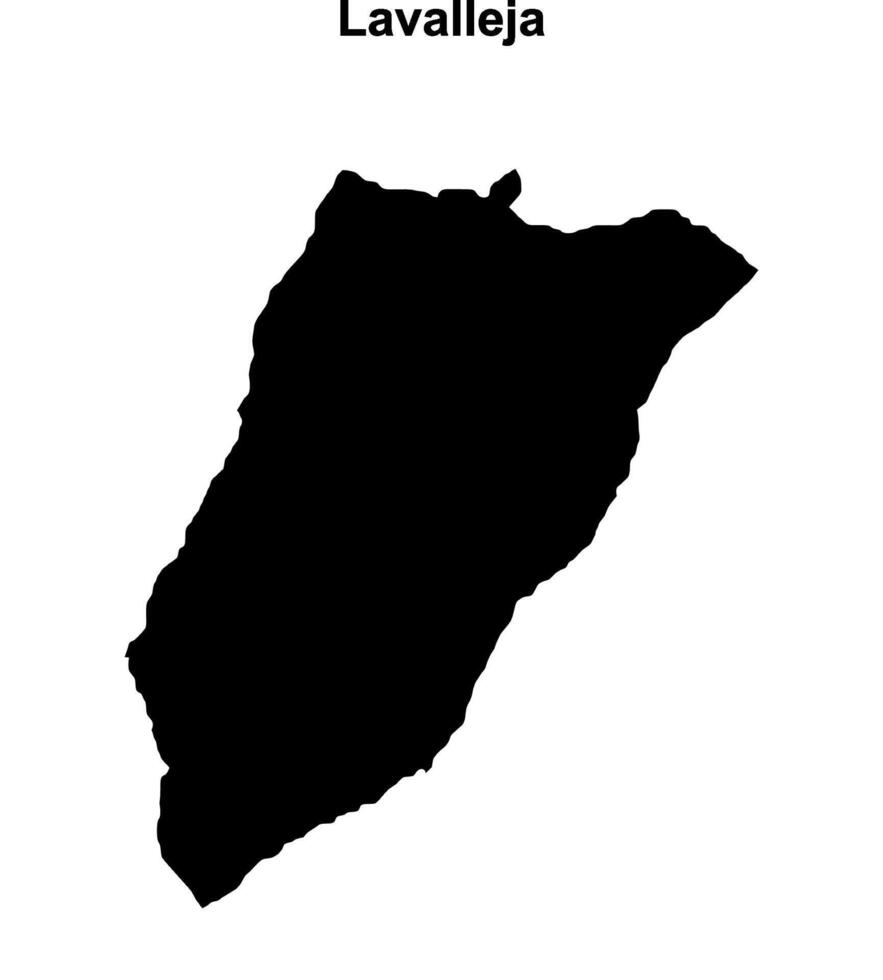 Lavalleja department blank outline map vector