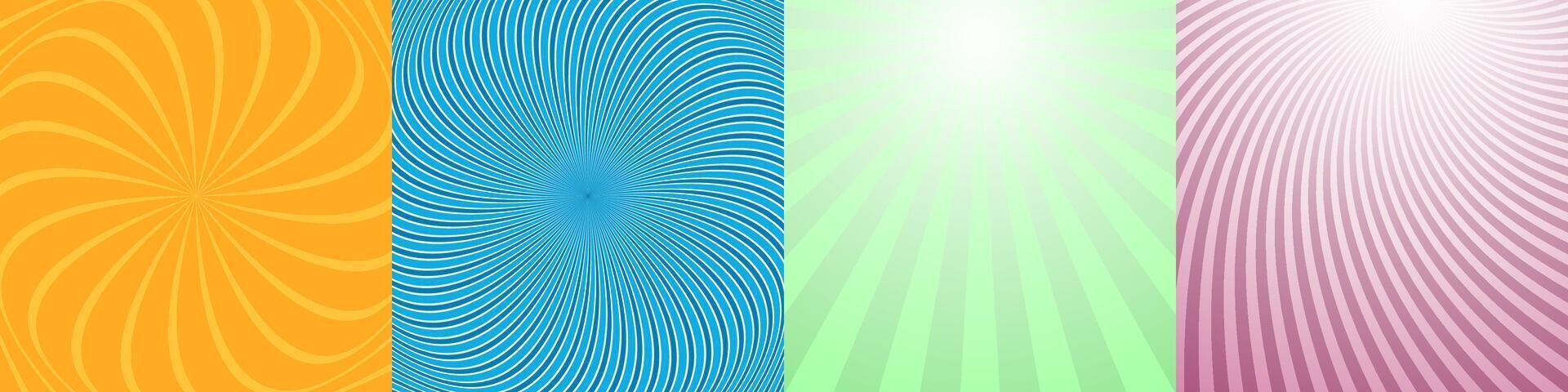 Abstract geometric ray burst background set vector
