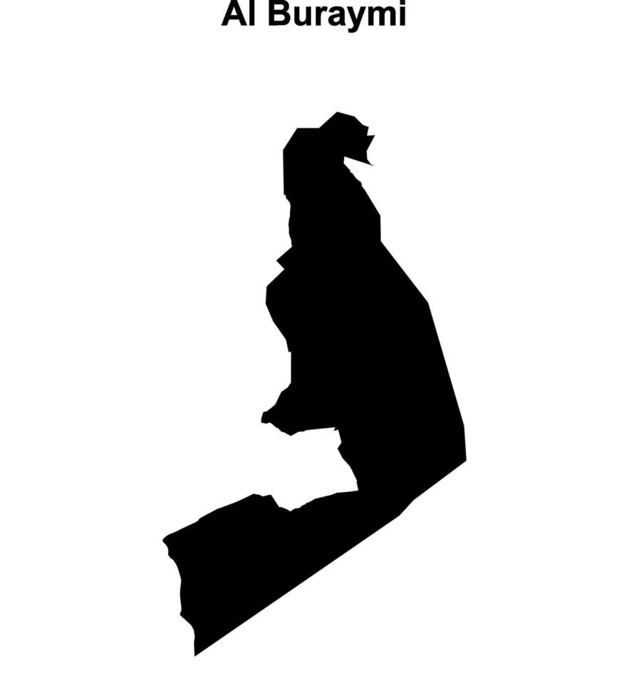 Al Buraymi governorate blank outline map vector