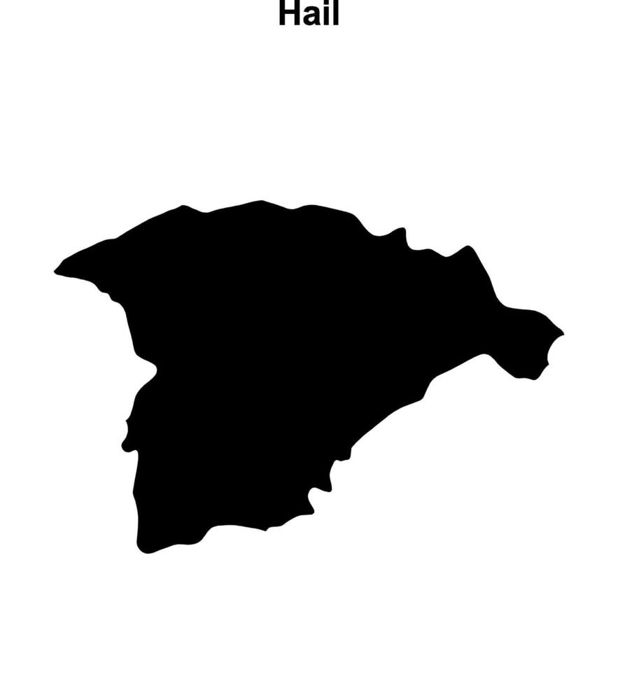 Hail province blank outline map vector