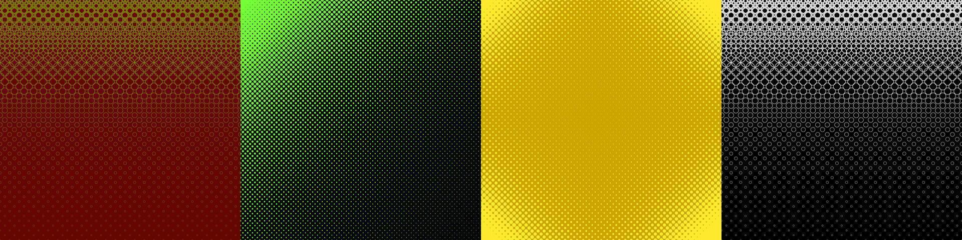 Abstract halftone pattern collection vector