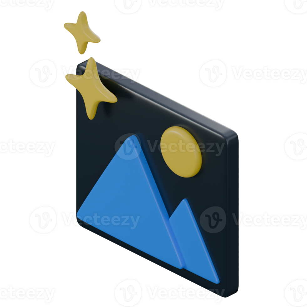 3d illustration of image prompt, technology 3d elements, rendering. it can be used for any purpose. png