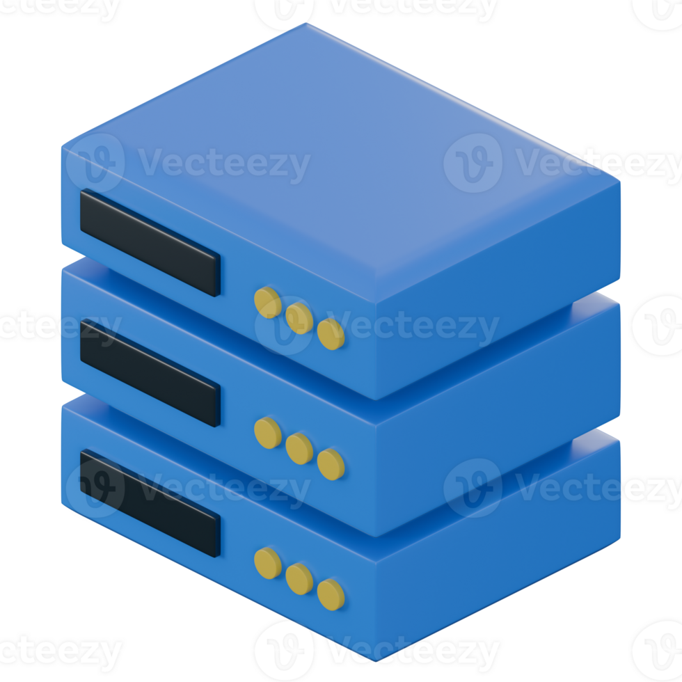 3d illustration of server, technology 3d elements, rendering. it can be used for any purpose. png