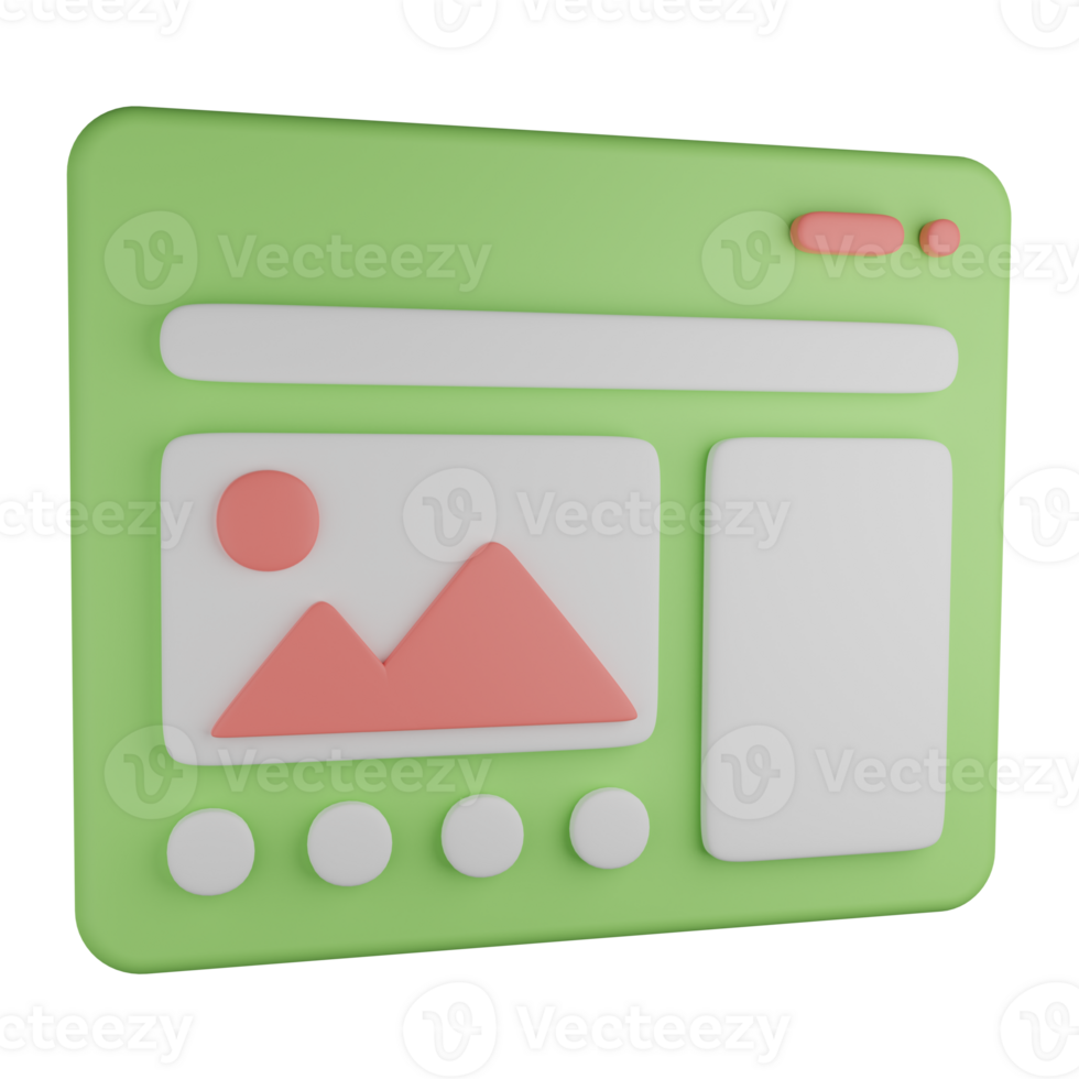 3d illustration of content, It can use for web or apps and many more purpose. png