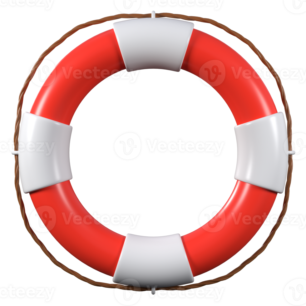3d lifebuoy illustration or icon, It can use for web, app and more. png
