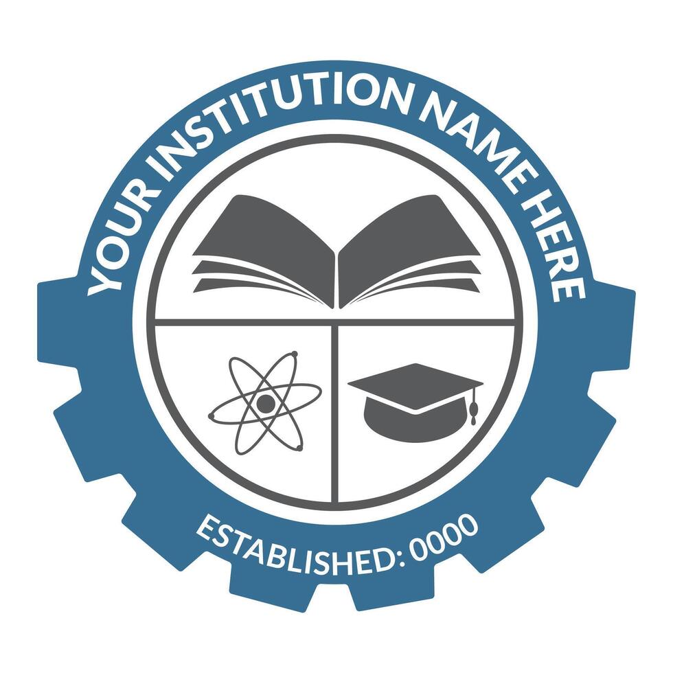 Logo design template for school and science education vector
