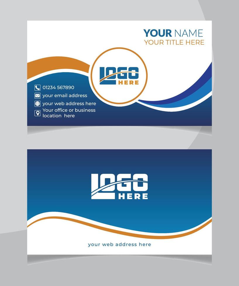 Creative business card design template minimal design vector