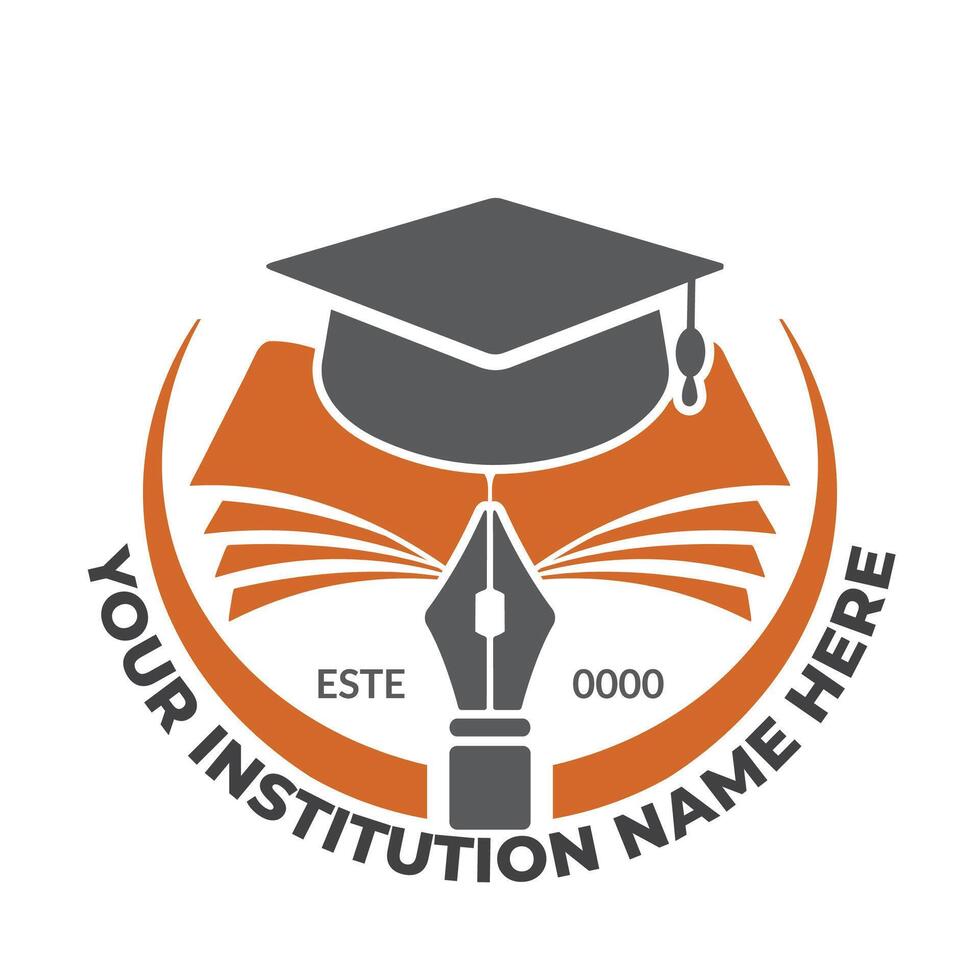 Education logo design template with graduate cap vector