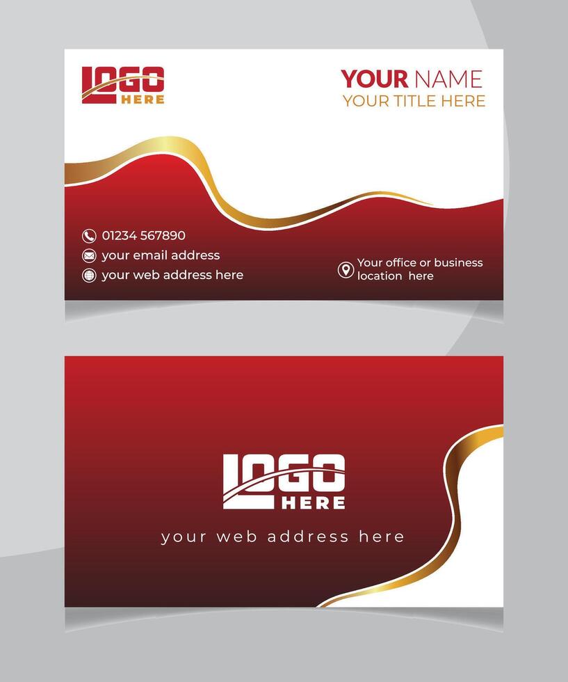 Creative and eye catching business card design template and corporate brand identity vector