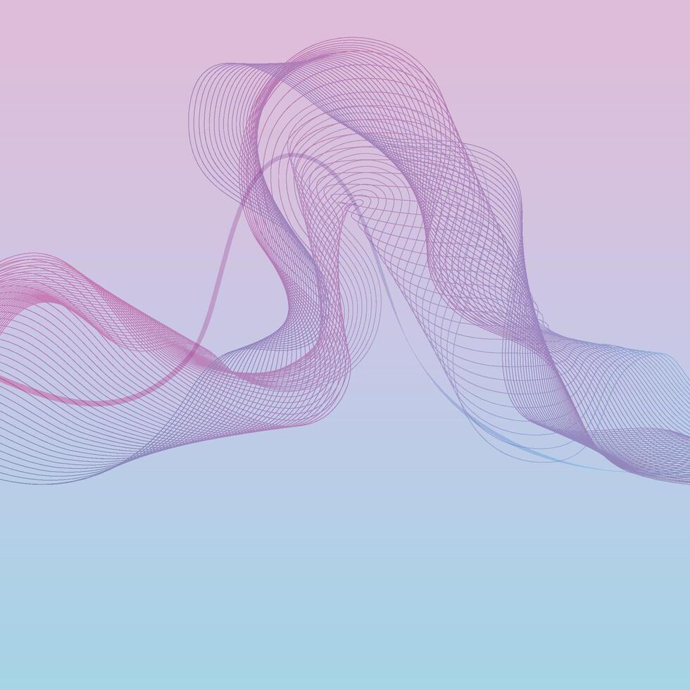 eye catching color wavy lines abstract background vector