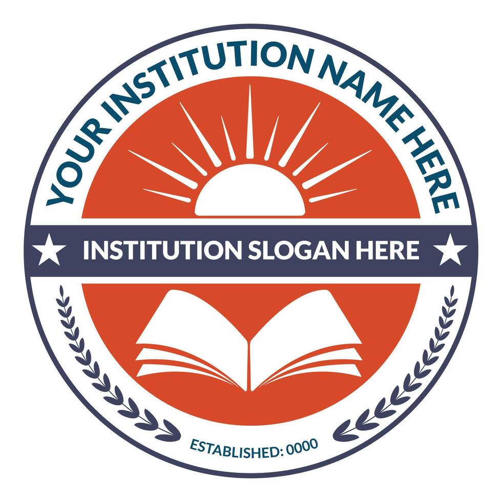 School and education logo design template with book and sun icon vector