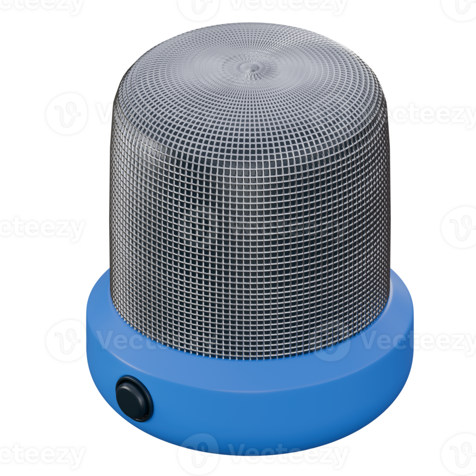 3d illustration of voice service smart assistant, speaker, technology 3d elements, rendering. it can be used for any purpose. png