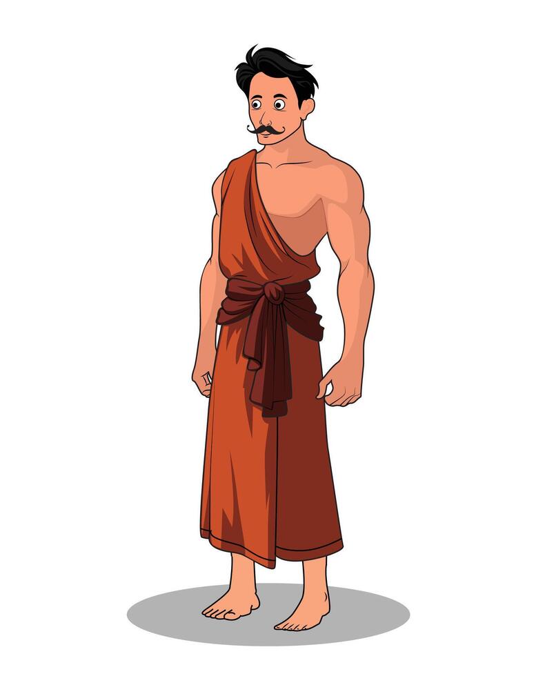 Charming Village Man Cartoon Figure vector