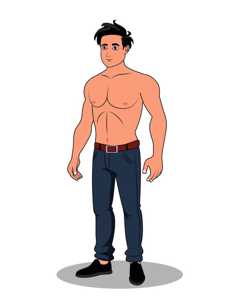 Cartoon Portrait of a Village Man vector