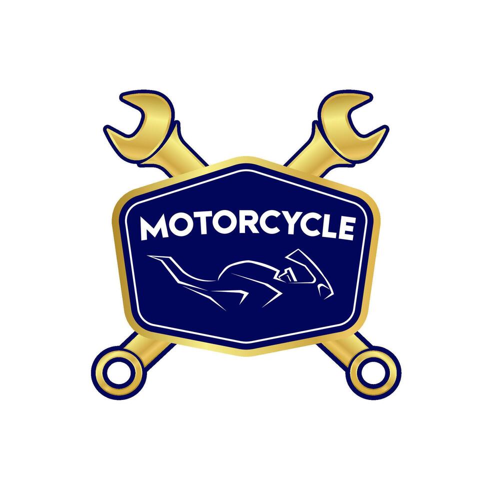 motorcycle emblem logo template vector