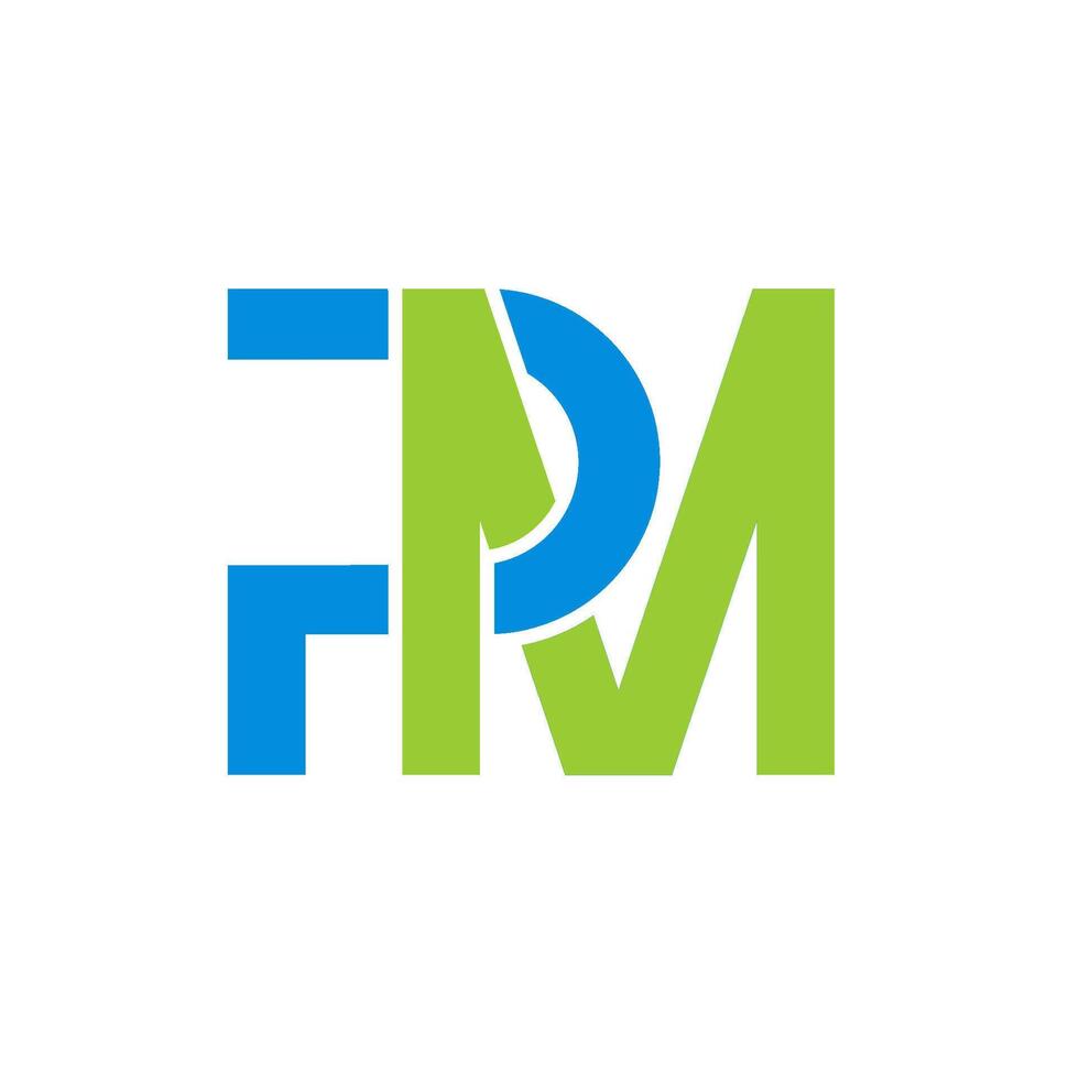 initial letter PM logo company template vector