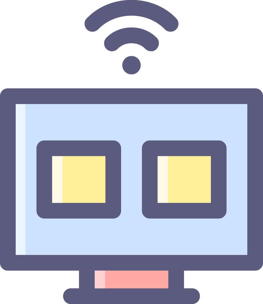 A computer monitor with two windows on it vector