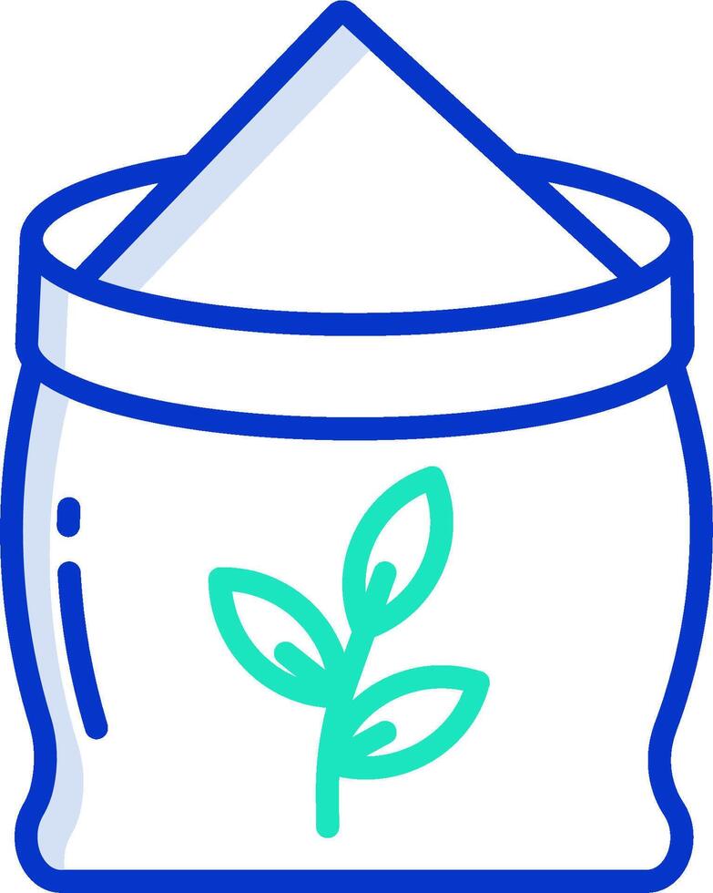 A bag of sugar with a plant in it vector
