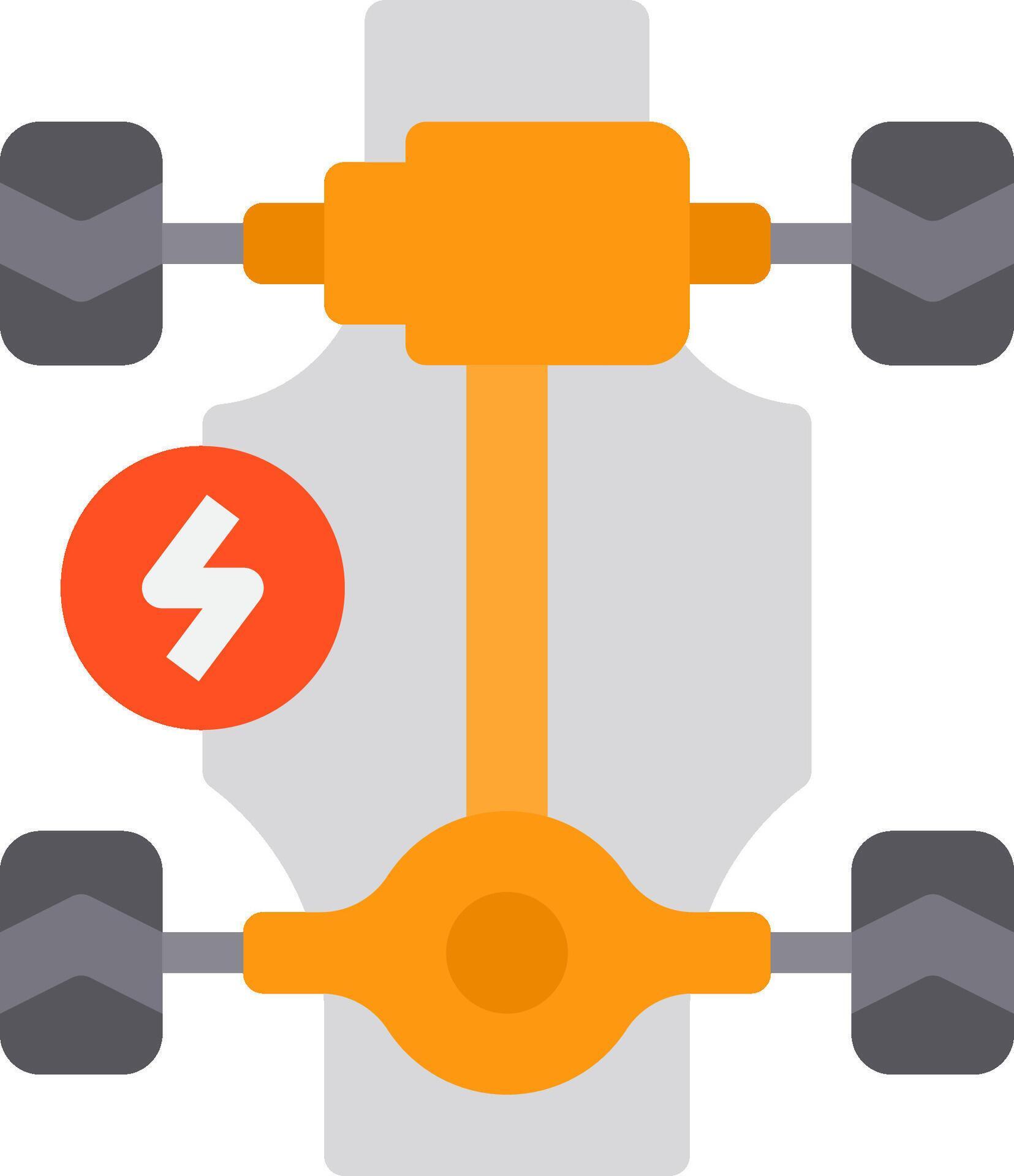 A car with wheels and a lightning bolt 51158880 Vector Art at Vecteezy