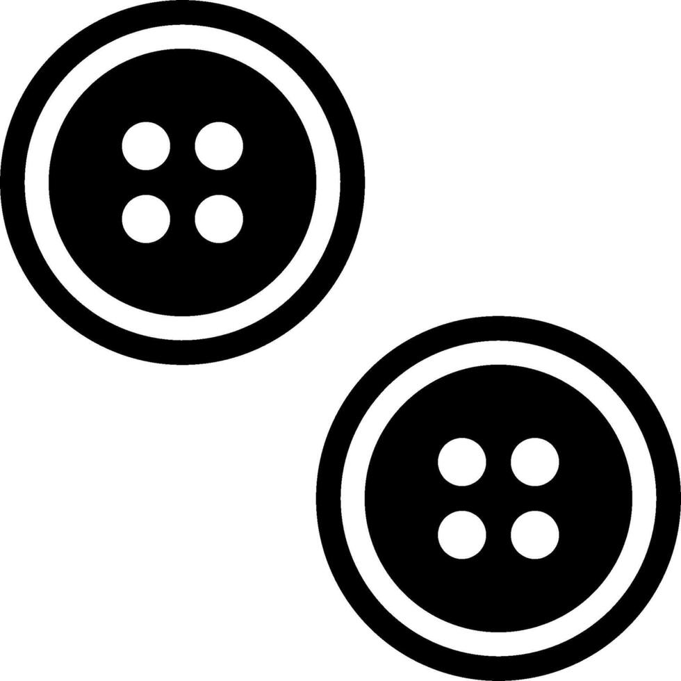 Two black buttons with four dots on each side vector